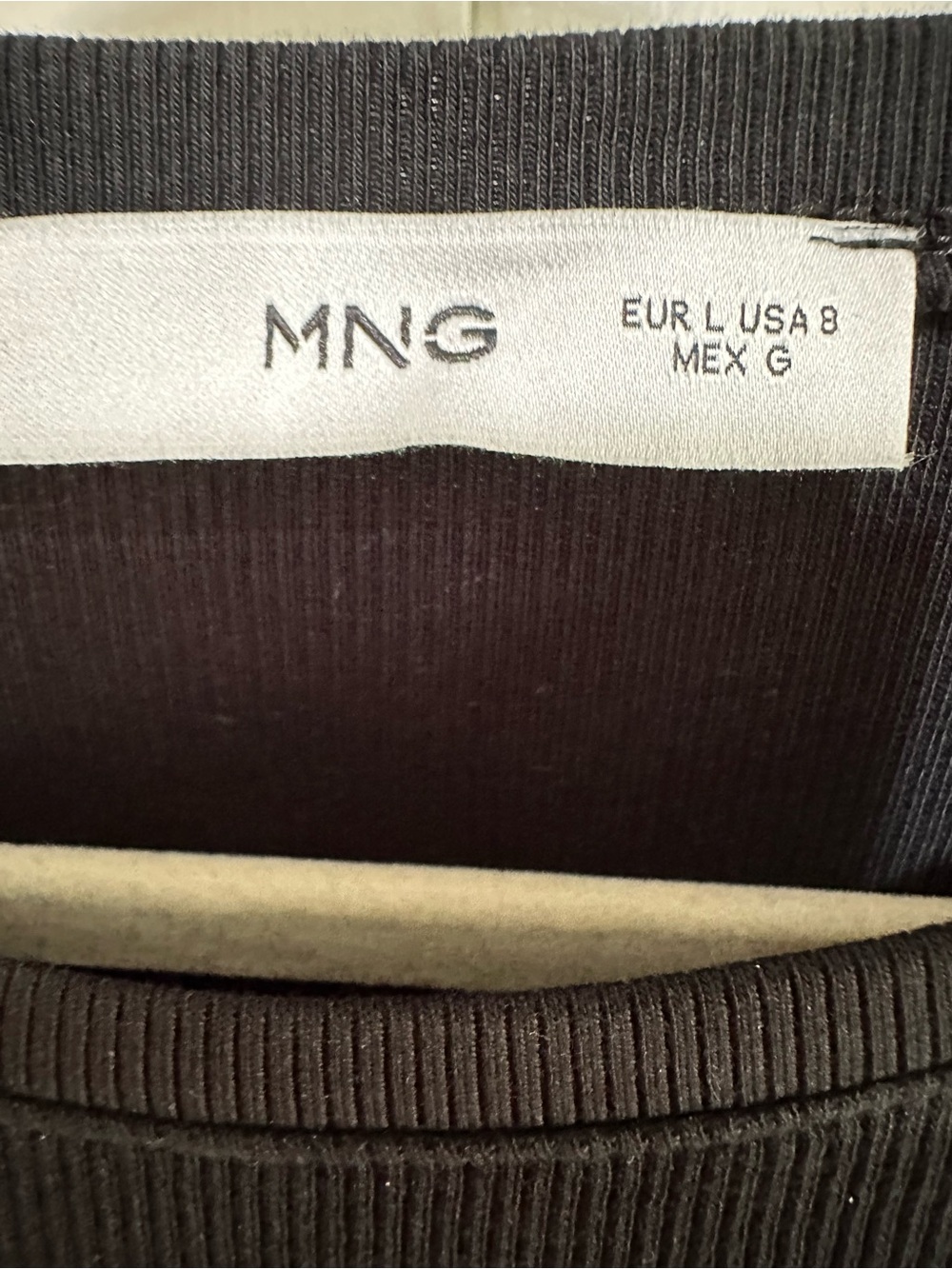 Mango Ribbed Black Top - Picture 4 of 5